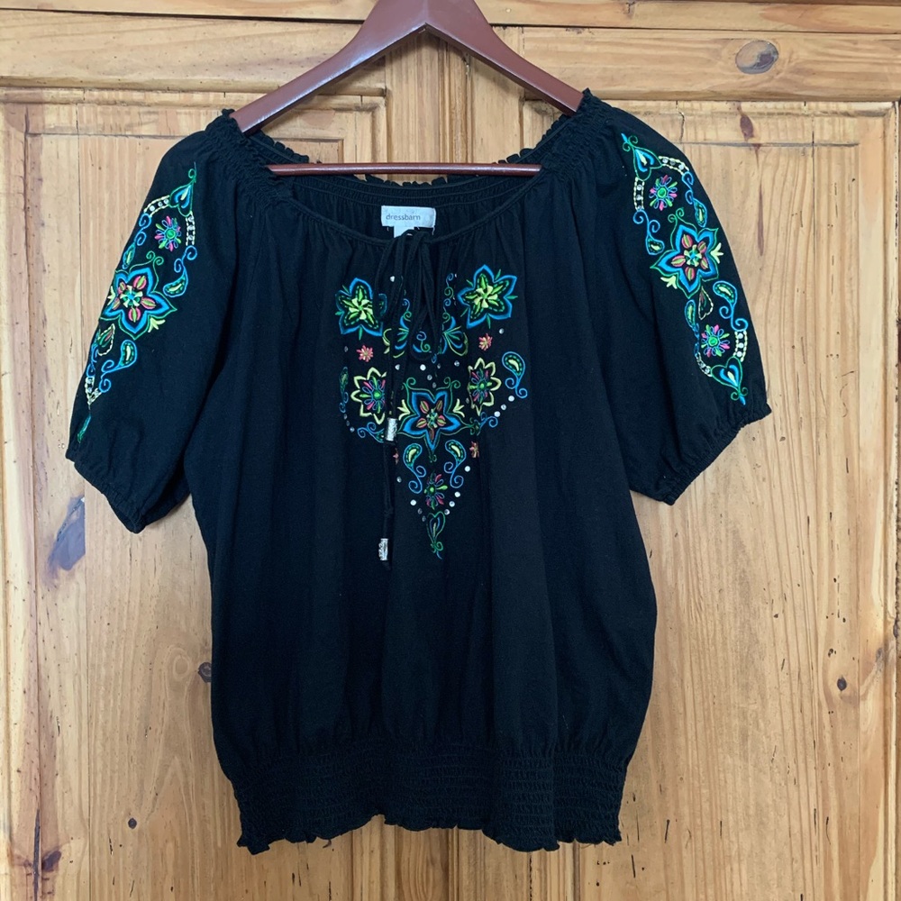 Dress Barn embroidered blouse